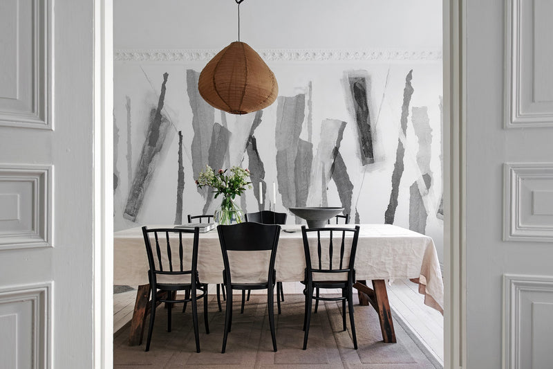 R18592 Tear Graphite Pops Mural by Rebel Walls