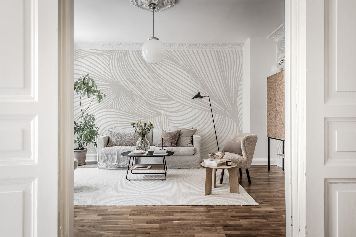 R18596 Opulence Lines Sand Simplicity Mural by Rebel Walls