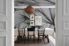 R18597 Opulence Lines Graphite Simplicity Mural by Rebel Walls