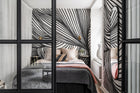 R18597 Opulence Lines Graphite Simplicity Mural by Rebel Walls