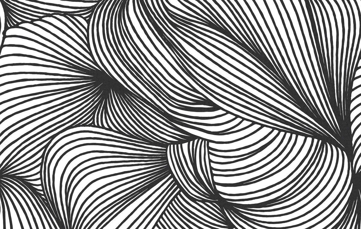 R18597 Opulence Lines Graphite Simplicity Mural by Rebel Walls