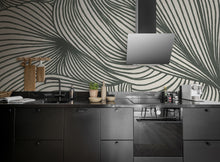 R18598 Opulence Lines Moss Simplicity Mural by Rebel Walls