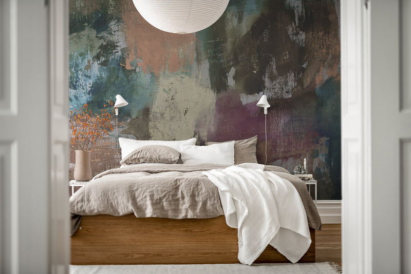 R18601 Big Strokes Multi Pops Mural by Rebel Walls