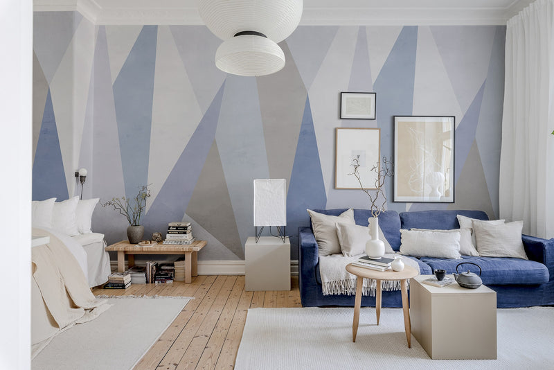 R18607 Crystal Lilac Simplicity Mural by Rebel Walls