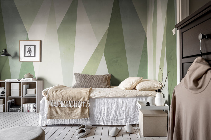 R18608 Crystal Moss Simplicity Mural by Rebel Walls