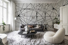 R18614 Facet Graphite Pops Mural by Rebel Walls
