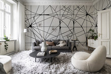 R18614 Facet Graphite Pops Mural by Rebel Walls