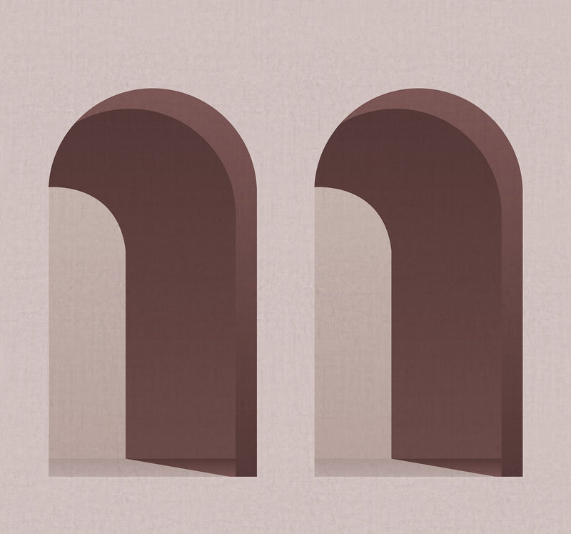 R18619 Arch Pink Simplicity Mural by Rebel Walls
