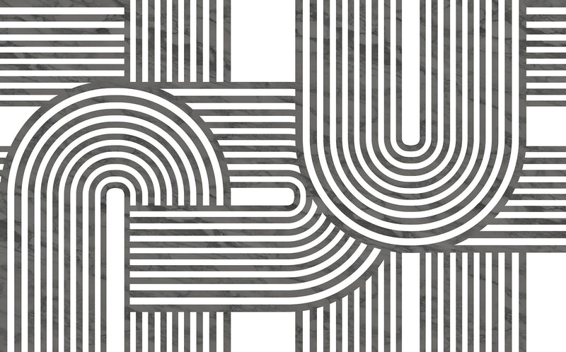 R18624 Twine Graphite Simplicity Mural by Rebel Walls