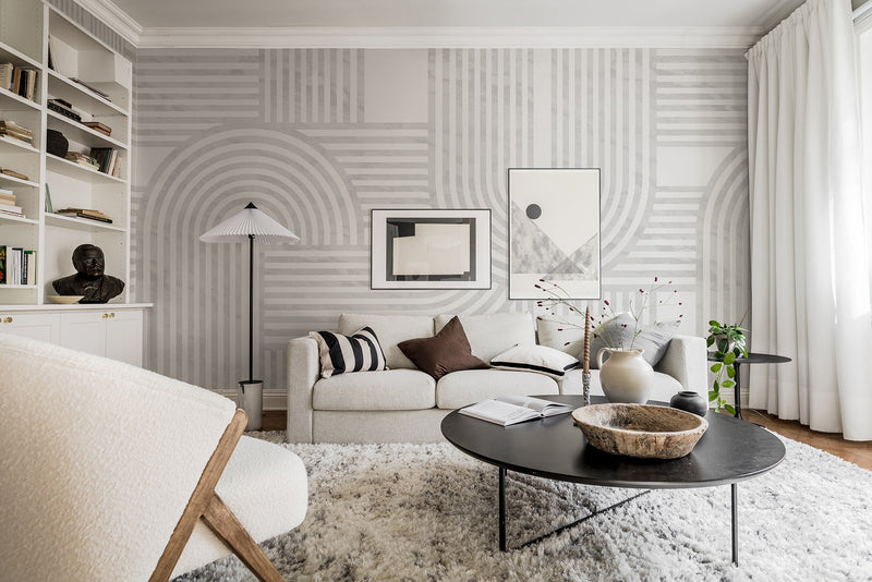 R18625 Twine Gray Simplicity Mural by Rebel Walls