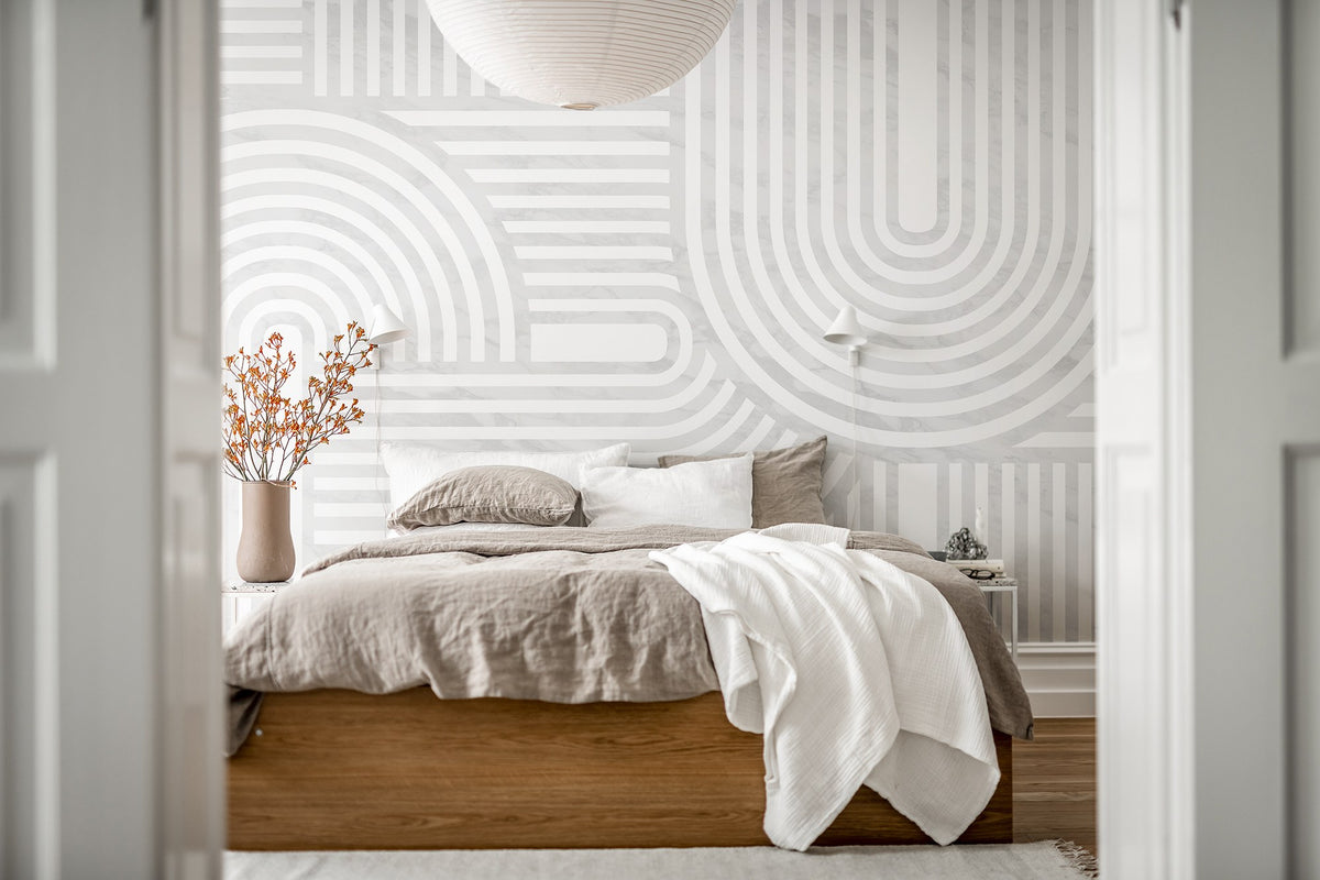 R18625 Twine Gray Simplicity Mural by Rebel Walls