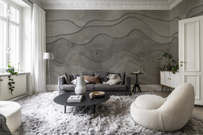 R18627 3D Wave Sand Pops Mural by Rebel Walls