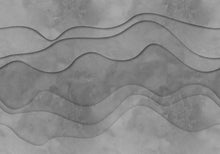 R18628 3D Wave Gray Pops Mural by Rebel Walls