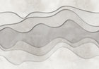 R18629 3D Wave White Pops Mural by Rebel Walls