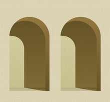 R18631 Arch Saffron Simplicity Mural by Rebel Walls