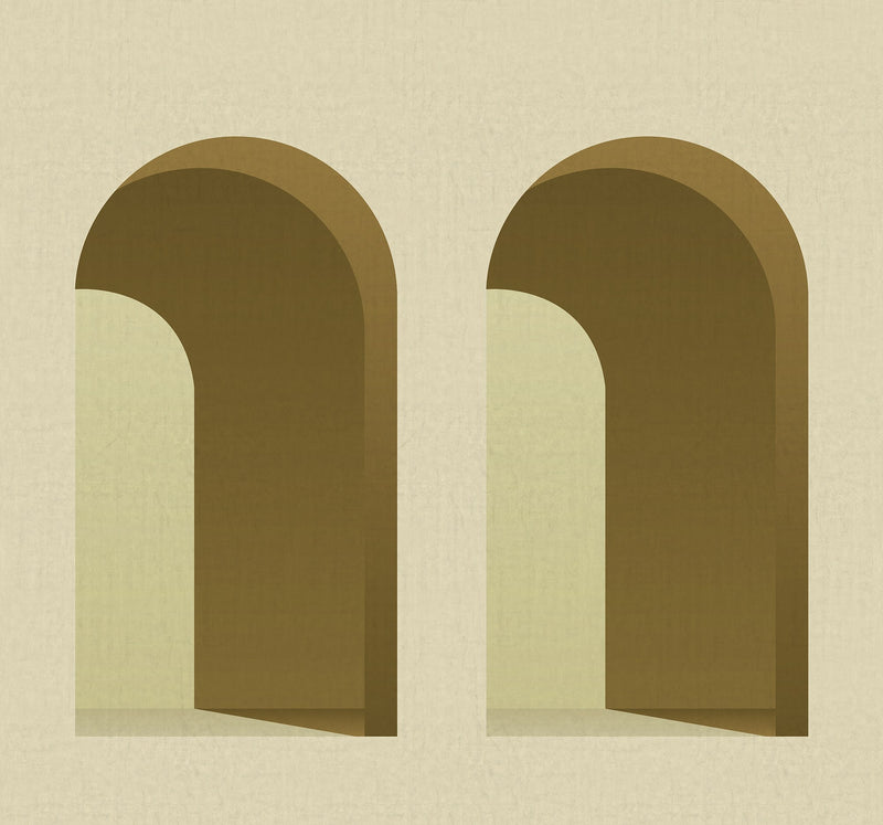 R18631 Arch Saffron Simplicity Mural by Rebel Walls