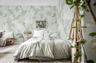 R18632 Brush Green Simplicity Mural by Rebel Walls