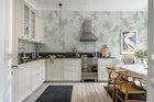 R18632 Brush Green Simplicity Mural by Rebel Walls