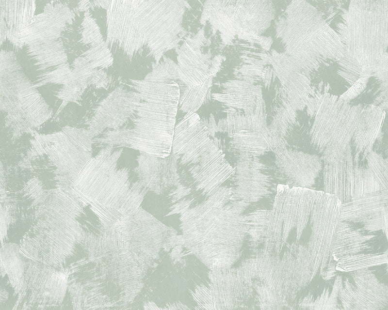 R18632 Brush Green Simplicity Mural by Rebel Walls