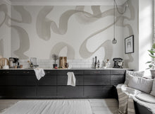 R18633 Waves Beige Simplicity Mural by Rebel Walls