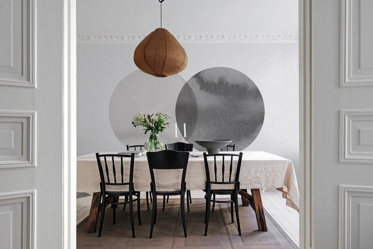 R18634 Eclipse Graphite Simplicity Mural by Rebel Walls