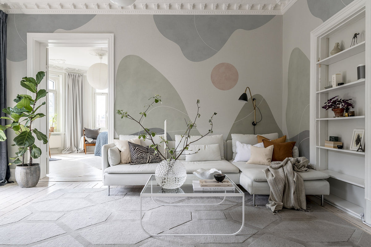 R18635 Terrain Green Simplicity Mural by Rebel Walls