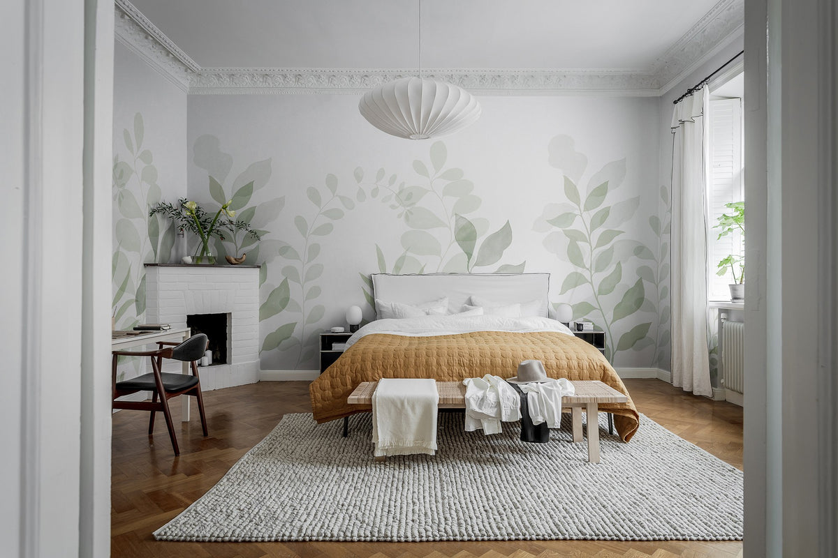 R18636 Grow Green Simplicity Mural by Rebel Walls