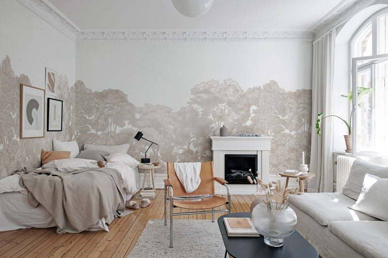 R18638 Bellewood Sand Simplicity Mural by Rebel Walls