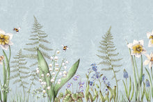 R18643 Bumblebee Light Blue Meet a Rebel Mural by Rebel Walls