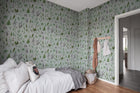 R18644 Botanical Green Meet a Rebel Mural by Rebel Walls