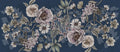 Spring Flower Dark Blue Meet a Rebel Mural by Rebel Walls