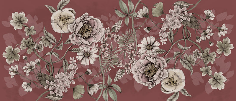 R18647 Spring Flower Rust Meet a Rebel Mural by Rebel Walls