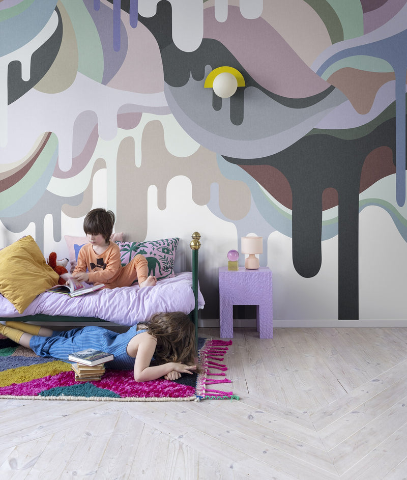 R18649 Dripping Ice Cream Retro Pops Mural by Rebel Walls