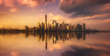R19077 Sunset Skyline Pops Mural by Rebel Walls