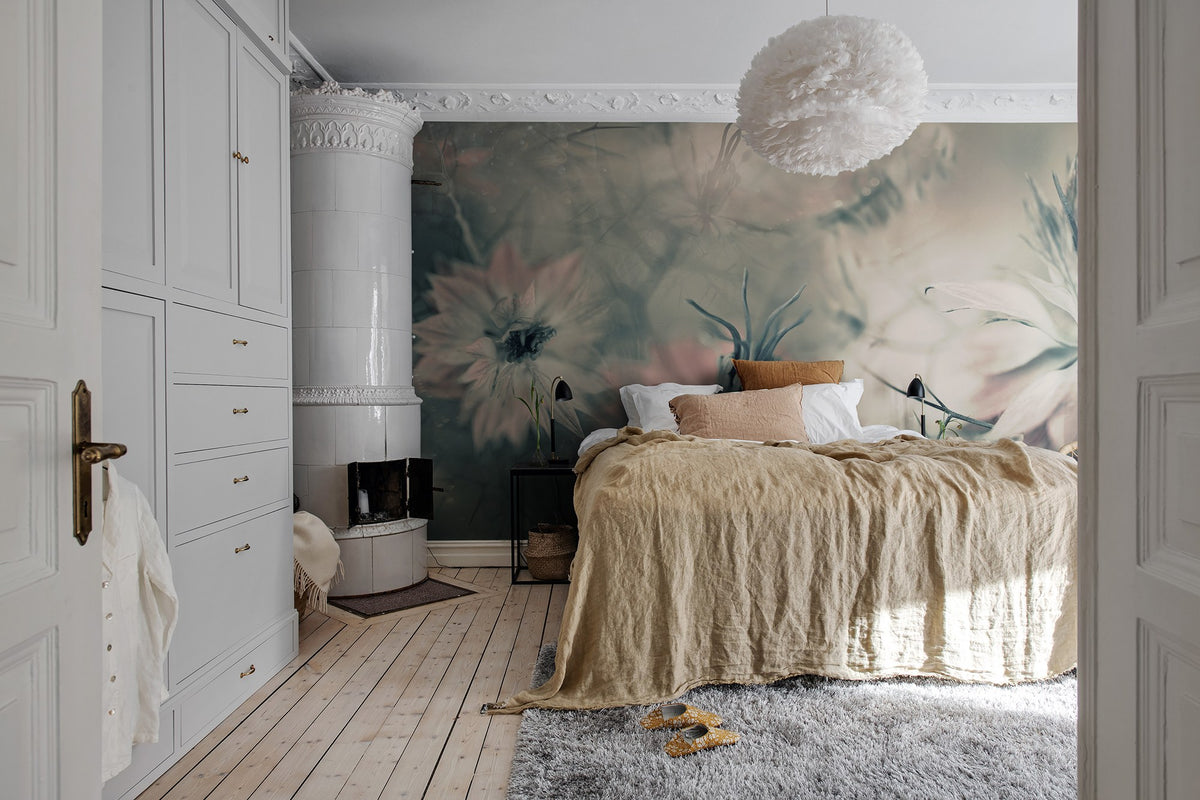 R19103 Vintage Blossoms Pops Mural by Rebel Walls
