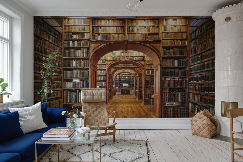 R19133 Vintage Library Pops Mural by Rebel Walls