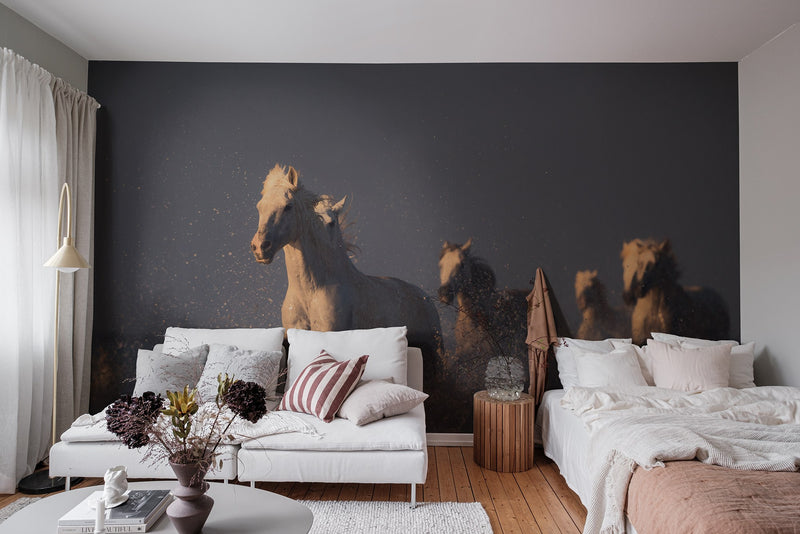 R19168 Wild Horses Pops Mural by Rebel Walls