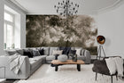 R19204 Sepia Leafs Pops Mural by Rebel Walls