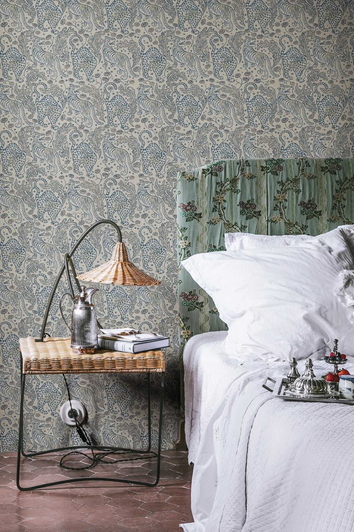 R19211 Year Of The Tiger Sand Vintage Brocade Wallpaper by Rebel Walls