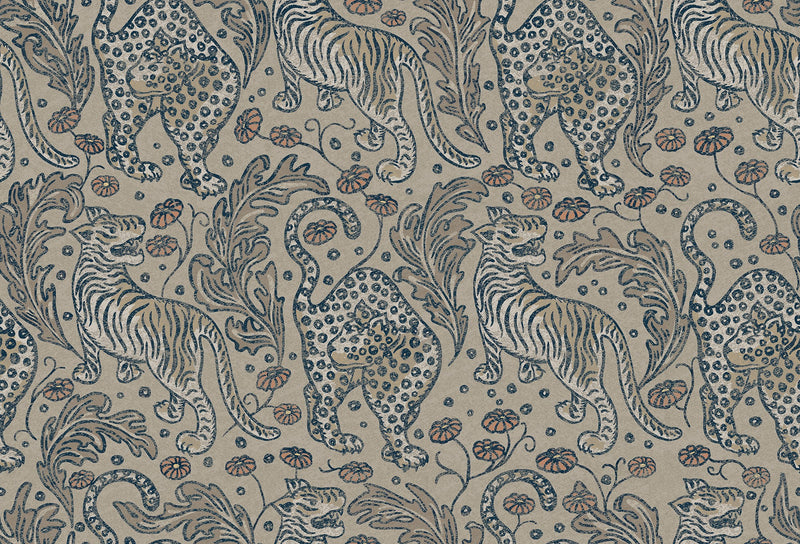 R19211 Year Of The Tiger Sand Vintage Brocade Wallpaper by Rebel Walls