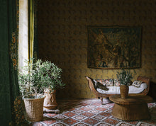 R19214 Year Of The Tiger Saffron Vintage Brocade Wallpaper by Rebel Walls