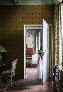 R19214 Year Of The Tiger Saffron Vintage Brocade Wallpaper by Rebel Walls