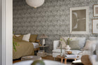 R19215 Year Of The Tiger Graphite Vintage Brocade Wallpaper by Rebel Walls