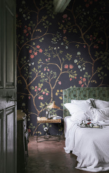 R19233 Song Tree Lush Vintage Brocade Mural by Rebel Walls