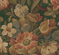 Vintage Flora Green Vintage Brocade Mural by Rebel Walls