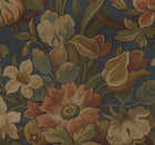 R19240 Vintage Flora Blue Vintage Brocade Mural by Rebel Walls