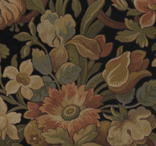 R19241 Vintage Flora Ebony Vintage Brocade Mural by Rebel Walls