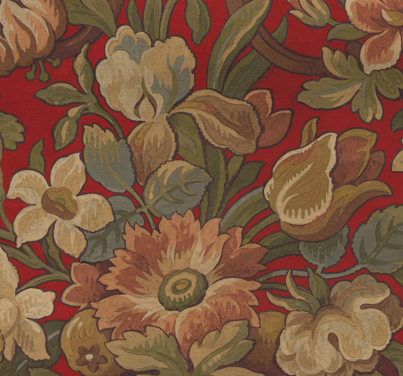 R19242 Vintage Flora Velvet Vintage Brocade Mural by Rebel Walls
