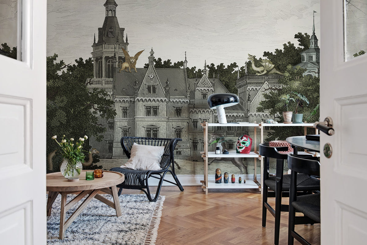 R19270 Fairyland Vintage Vintage Brocade Mural by Rebel Walls
