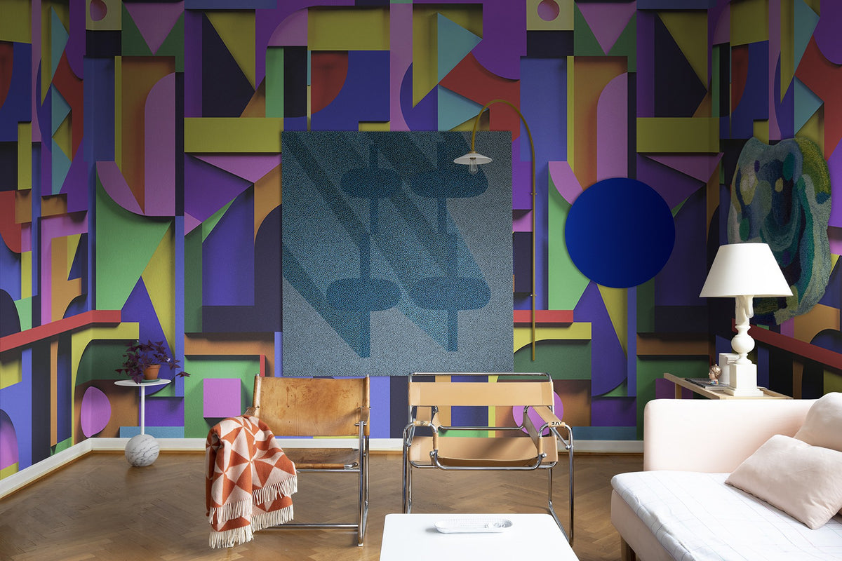 R19288 Caroline Color Meet a Rebel Mural by Rebel Walls